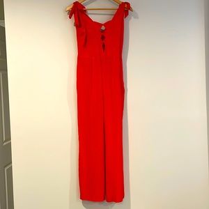 Silk sleeveless jumpsuit